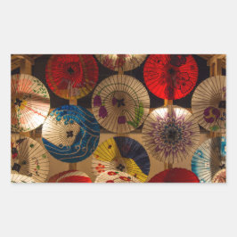 Japanners enstollingsstijl rechthoekige sticker