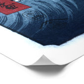 Japanners schilderen de grote golf van Suruga Poster (Hoek)