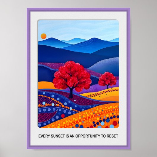 Japans Abstract Landschap Poster (Voorkant)