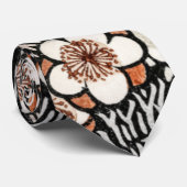 Japans afdrukken in rood, zwart en wit Stropdas (Opgerold)