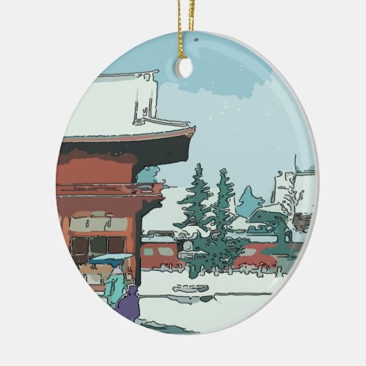 Japans afdrukken keramisch ornament (Links)