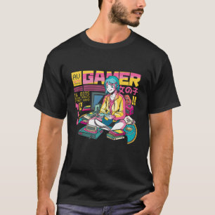 Japans anime meisje kleding anime meisje gamer vap t-shirt