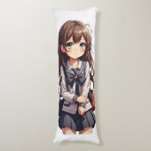 Japans anime school meisje lichaamskussen (Voorkant Verticaal)