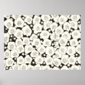 Japans Antiek ontwerp met witte ventilator Poster (Voorkant)