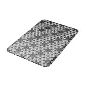 Japans Asanoha of Star Pattern, wit en zwart Badmat (Gekanteld)