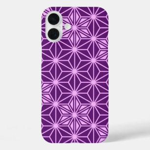 Japans Asanoha-patroon - amethyst paars iPhone 16 Plus Hoesje