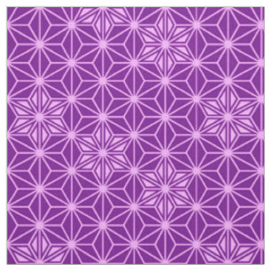 Japans Asanoha-patroon - amethyst paars Stof