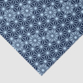 Japans Asanoha-patroon - Indigo Blue Tissuepapier (Detail)