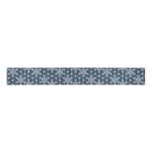 Japans Asanoha-patroon - indigoblauw & wit Grosgrain Lint (Voorkant)