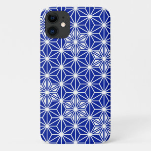 Japans Asanoha-patroon - kobaltblauw iPhone 11 Hoesje