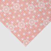 Japans Asanoha-patroon - koraalroze Tissuepapier (Detail)