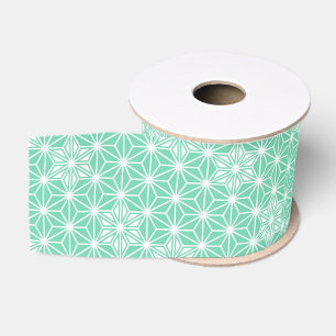 Japans Asanoha-patroon - lichte aqua Grosgrain Lint