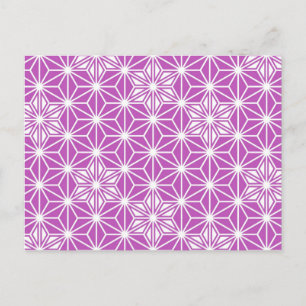 Japans Asanoha-patroon - orchidee Briefkaart