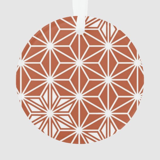 Japans Asanoha-patroon - terracotta Ornament (achterkant)