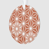 Japans Asanoha-patroon - terracotta Ornament (voorkant)