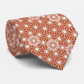 Japans Asanoha-patroon - terracotta Stropdas (Opgerold)
