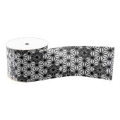 Japans Asanoha-patroon - wit en zwart Grosgrain Lint (Spoel)