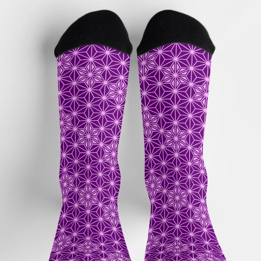 Japans Asanoha Pattern, Amethyst Paars Sokken (Top)