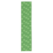 Japans Asanoha Pattern, Emerald and Lime Green Korte Tafelloper (Voorkant)