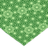 Japans Asanoha Pattern, Emerald and Lime Green Korte Tafelloper (Hoek)