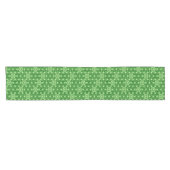 Japans Asanoha Pattern, Emerald and Lime Green Korte Tafelloper (Horizontaal)