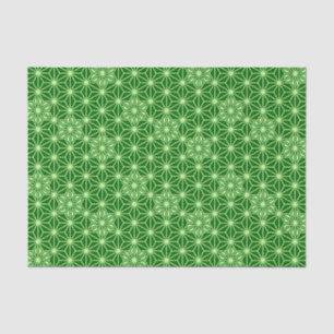Japans Asanoha Pattern, Emerald and Lime Green Tissuepapier