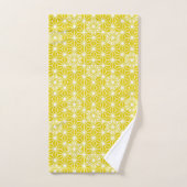 Japans Asanoha Pattern, Mustard Gold & White Bad Handdoek (Handdoek)