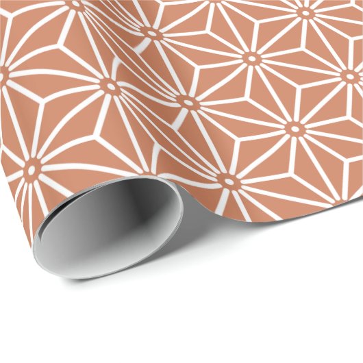 Japans Asanoha Yukata Jinbei Pattern ensyucha Cadeaupapier (Rol Hoek)