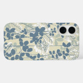 Japans Aziatisch Blauw Blad Bloem Case-Mate iPhone Case (Achterkant (horizontaal))