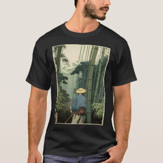 japans bamboe bosblok Spirituele Natuur T-shirt