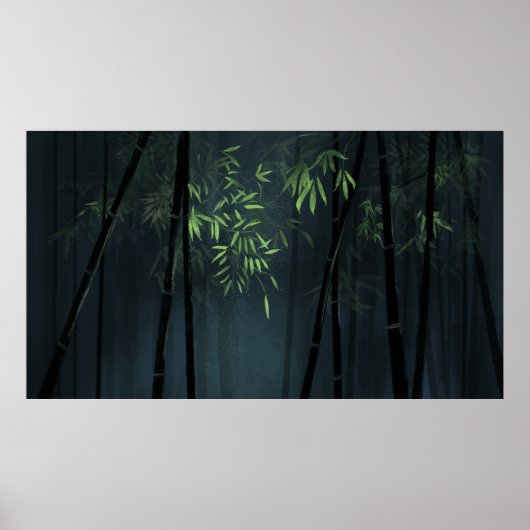 Japans Bamboe Forest Painting Poster (Voorkant)