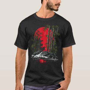 Japans Bamboe Japans Art Graphic T - shirts voor H