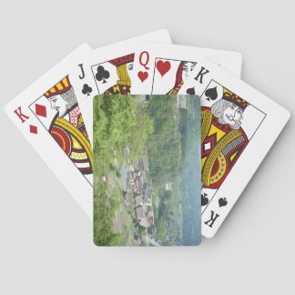 Japans bergdorp bagagelabel pokerkaarten