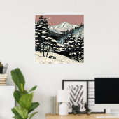 japans berglandschap poster (Thuiskantoor)