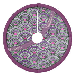 Japans bestratingspatroon - Orchidee en Celadon Fleece Kerstboom Rok