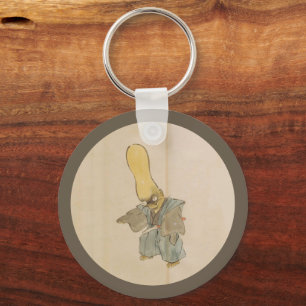  Japans Big-Headed Yokai Swordsman Sleutelhanger