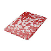 Japans bladeren afdrukken, donkerrood en wit badmat (Gekanteld)