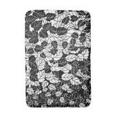 Japans bladeren afdrukken, zwart en wit badmat (Voorkant Verticaal)