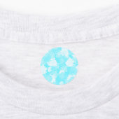 Japans blauw bloempatroon labels (Aangebracht)