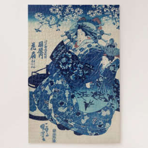 Japans blauw kunstwerk Legpuzzel