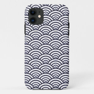 Japans blauw Waves Seigaiha Zee iPhone 11 Hoesje