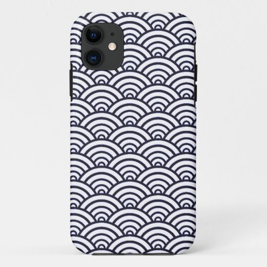 Japans blauw Waves Seigaiha Zee Case-Mate iPhone Case (Achterkant)