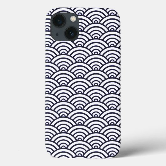 Japans blauw Waves Seigaiha Zee Case-Mate iPhone Case (Achterkant)