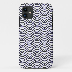 Japans blauw Waves Seigaiha Zee iPhone 11 Hoesje