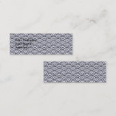 Japans blauw Waves Seigaiha Zee Mini Visitekaartje (Voorkant / Achterkant)