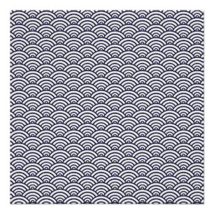 Japans blauw Waves Seigaiha Zee Perfect Poster