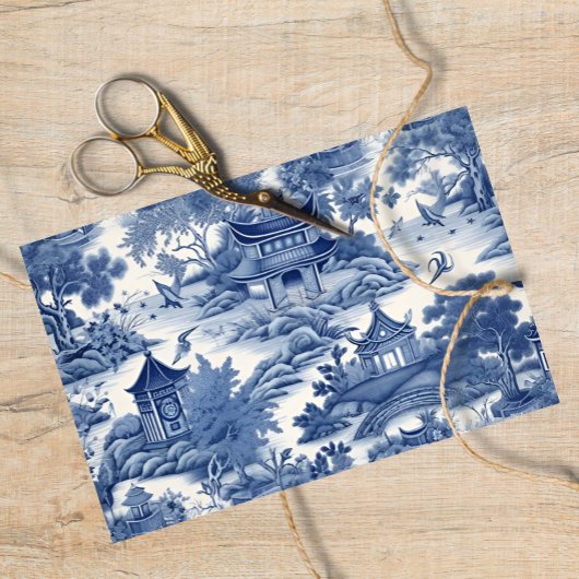 Japans blauw-wilddeutpagina tissuepapier