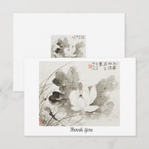 Japans bloeiende lotus (19e eeuw)  pai bedankkaart