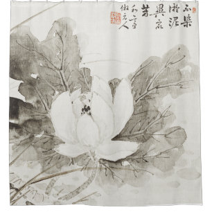 Japans bloeiende lotus (19e eeuw) pai douchegordijn
