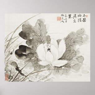 Japans bloeiende lotus (19e eeuw) pai poster